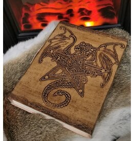 AWG Leather Journal with Embossed Dragon & Pentagram 20cm x 15cm
