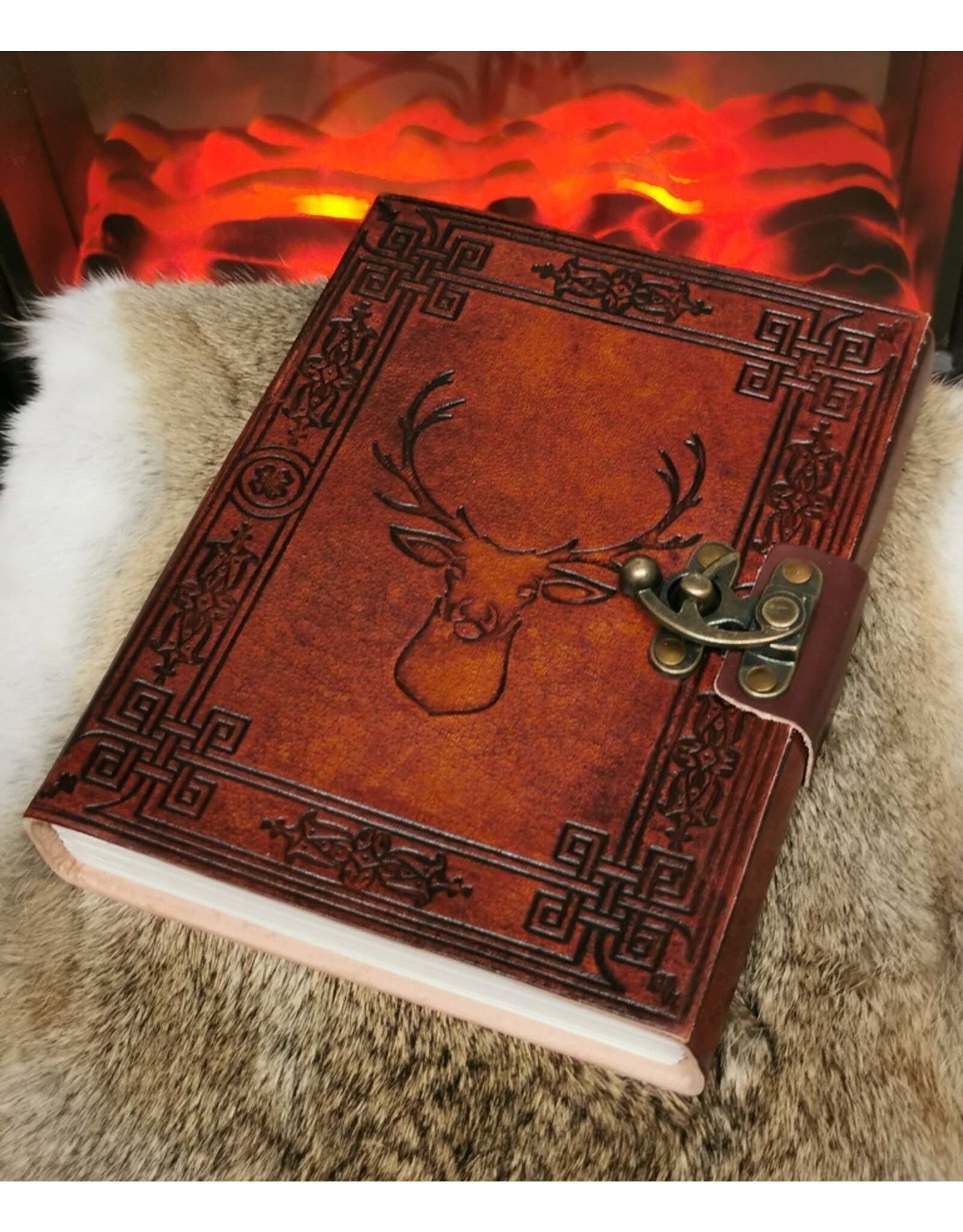 AWG Miscellaneous - Leather Journal with Embossed Stag 20cm x 15cm
