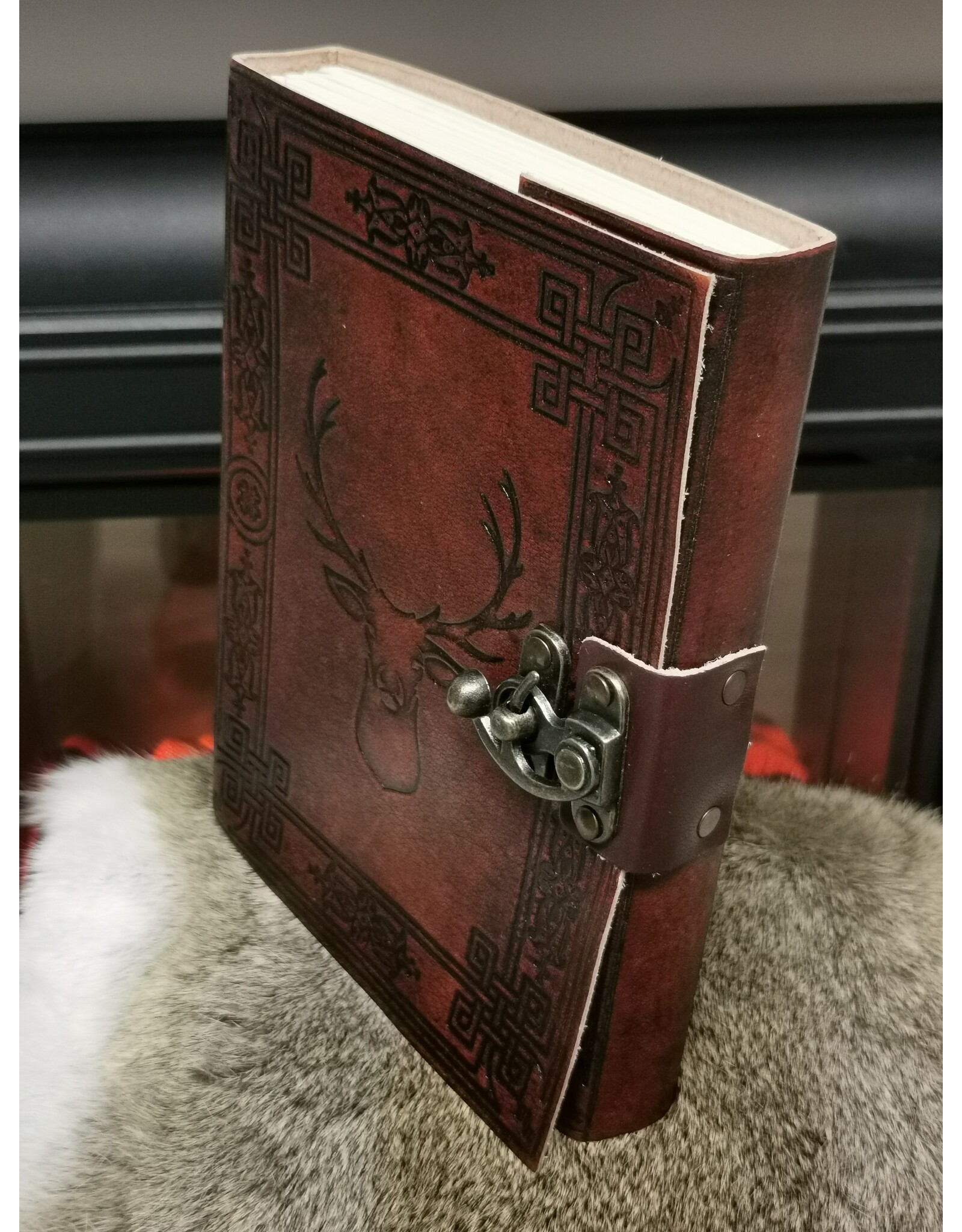 AWG Miscellaneous - Leather Journal with Embossed Stag 20cm x 15cm