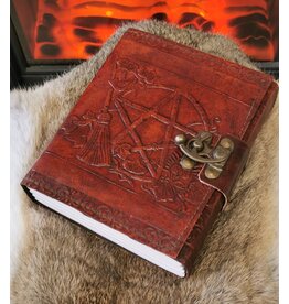 NemesisNow Leather Journal with Pentagram & Broom