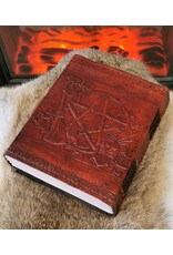 NemesisNow Miscellaneous - Lederen Relief Dagboek (notitieboek) met Pentagram