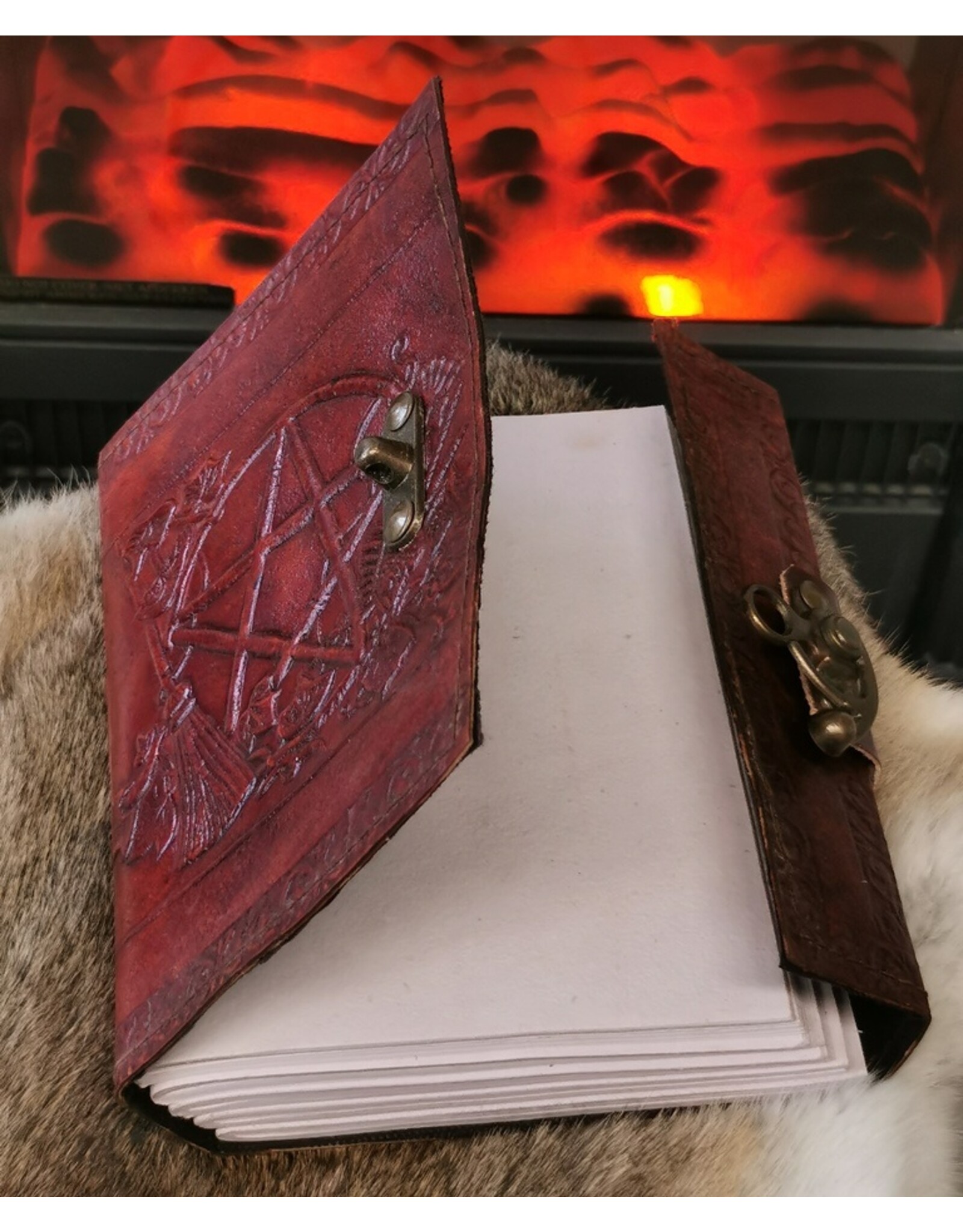 NemesisNow Miscellaneous - Leather Embossed Journal with Pentagram - Nemesis Now