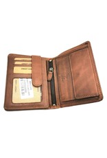 HillBurry Leather Wallets -  HillBurry Leather Wallet with Anchor vertical