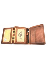HillBurry Leather Wallets -  HillBurry Leather Wallet with Anchor vertical