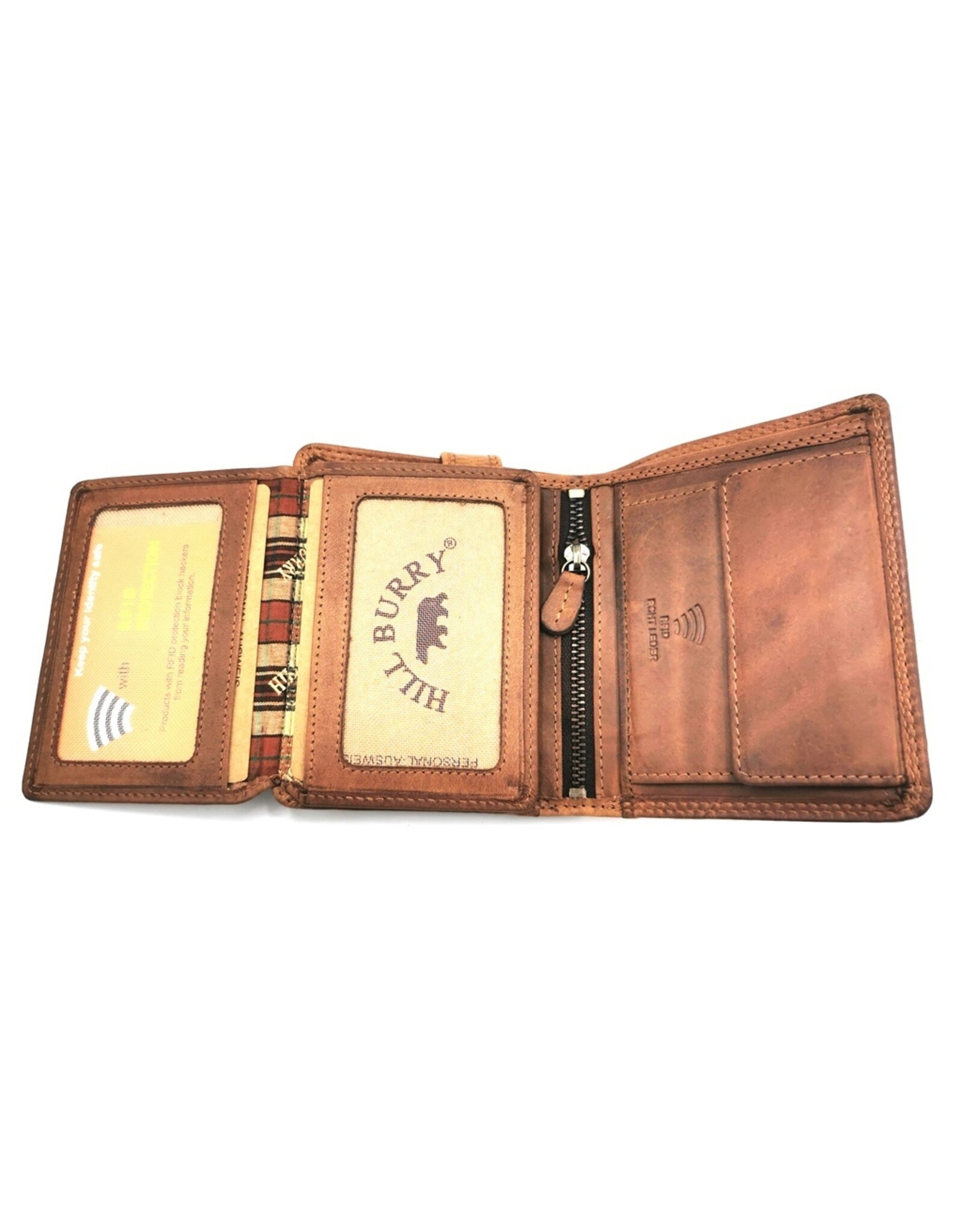 HillBurry Leather Wallets -  HillBurry Leather Wallet with Anchor vertical