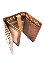 HillBurry Leather Wallets -  HillBurry Leather Wallet with Anchor vertical