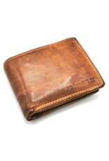 Hunters Leather Wallets - Hillburry Leather Wallet washed Leather cognac