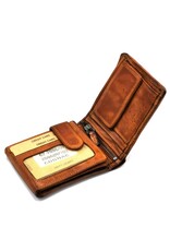 HillBurry Leren Portemonnees - Hillburry Leren Portemonnee Gewassen Leer cognac