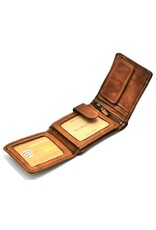 HillBurry Leren Portemonnees - Hillburry Leren Portemonnee Gewassen Leer cognac