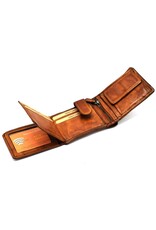 HillBurry Leren Portemonnees - Hillburry Leren Portemonnee Gewassen Leer cognac