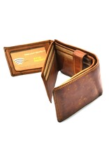 Hunters Leather Wallets - Hillburry Leather Wallet washed Leather cognac