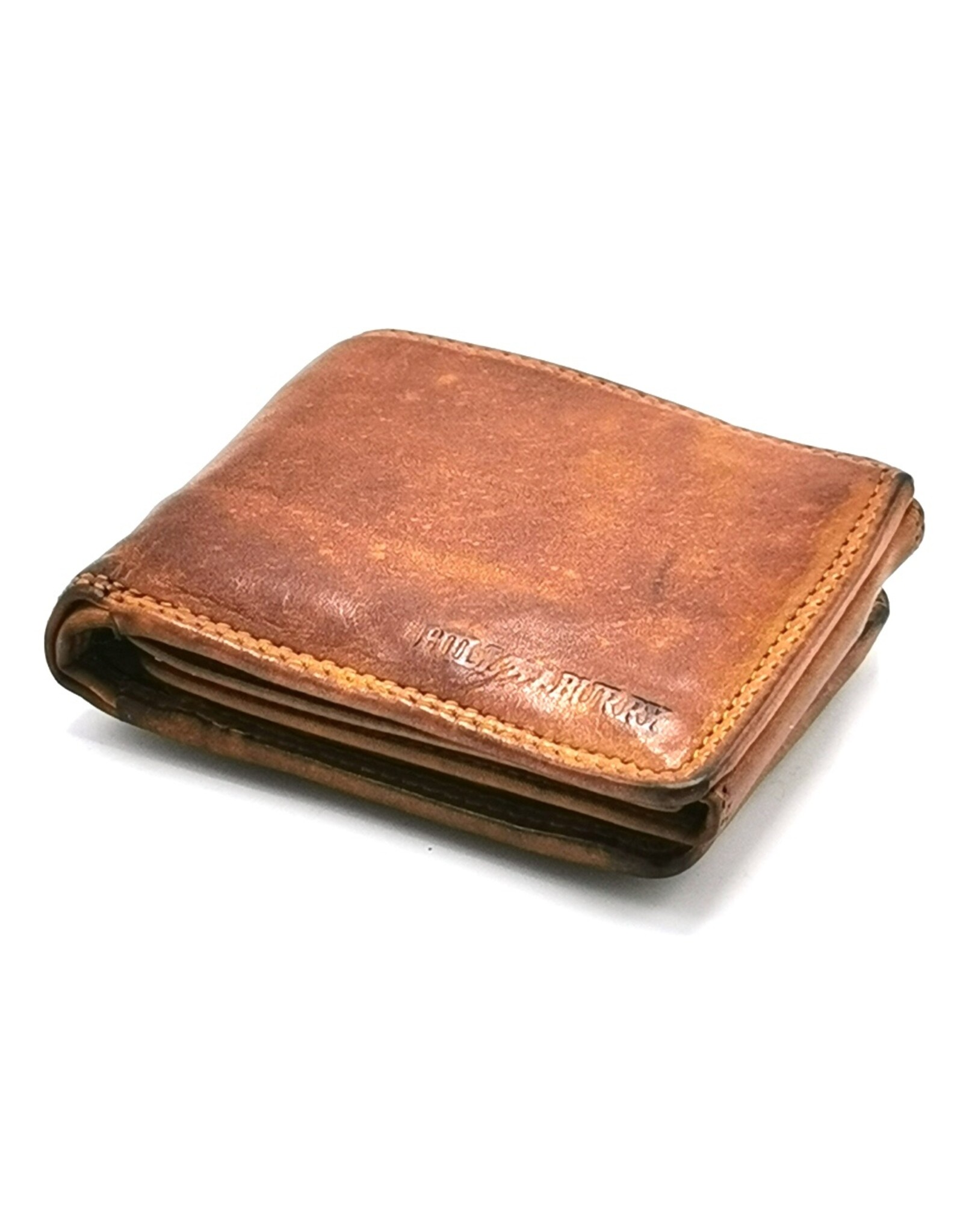 HillBurry Leren Portemonnees - Hillburry Leren Portemonnee Gewassen Leer cognac