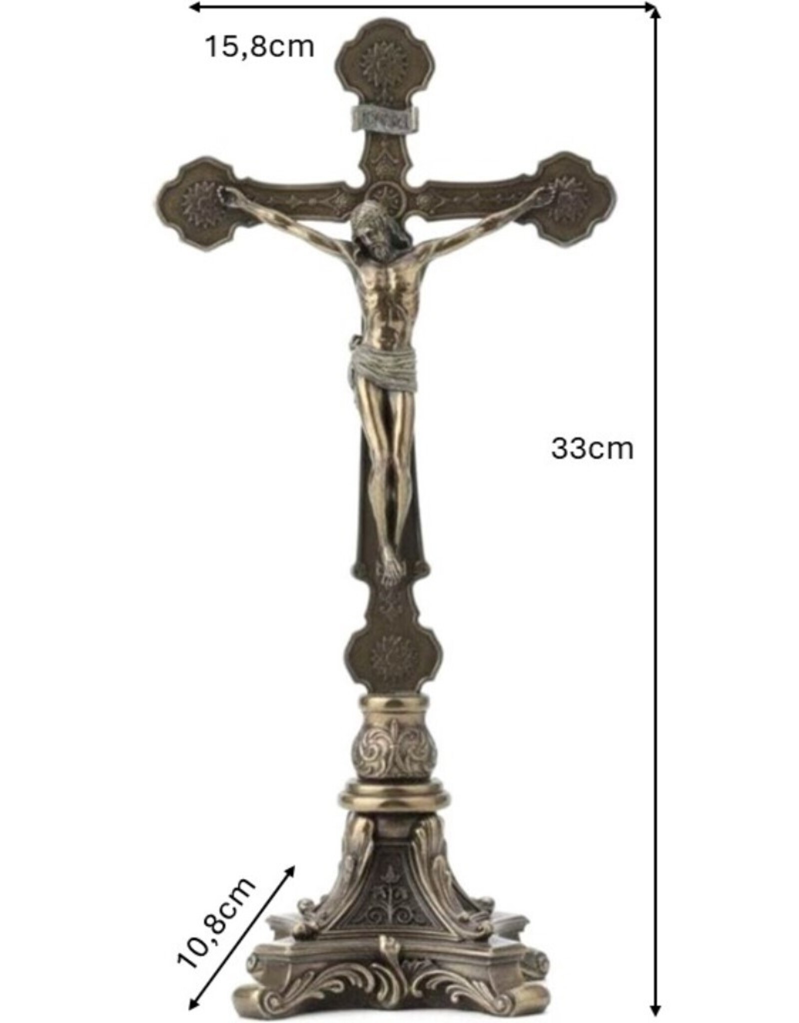 Veronese Design Giftware & Lifestyle - Jezus aan het Kruis Crucifix Barok design (staand)