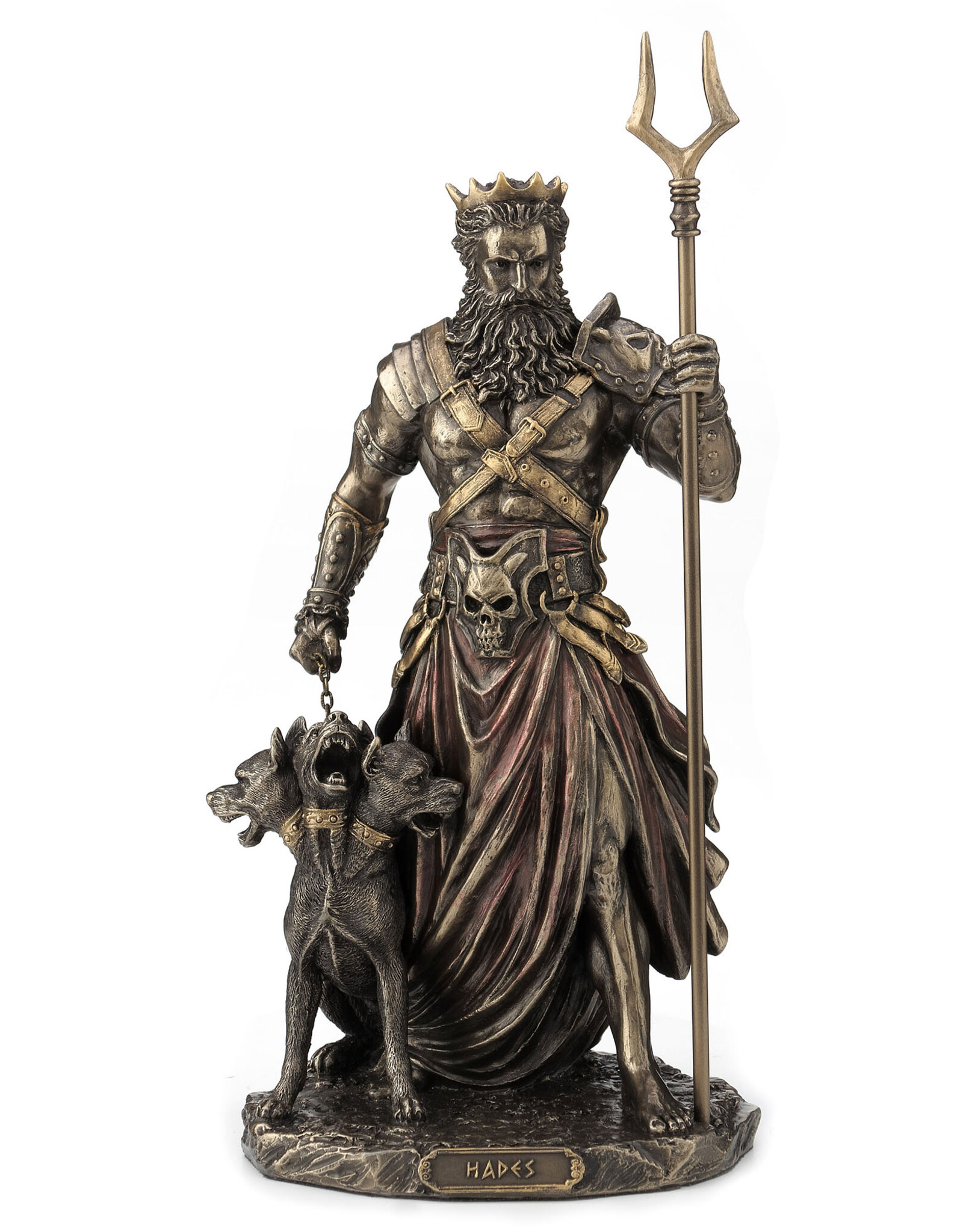 Veronese Design Giftware Figurines Collectables - Greek God of the Underworld Hades with Cerberus