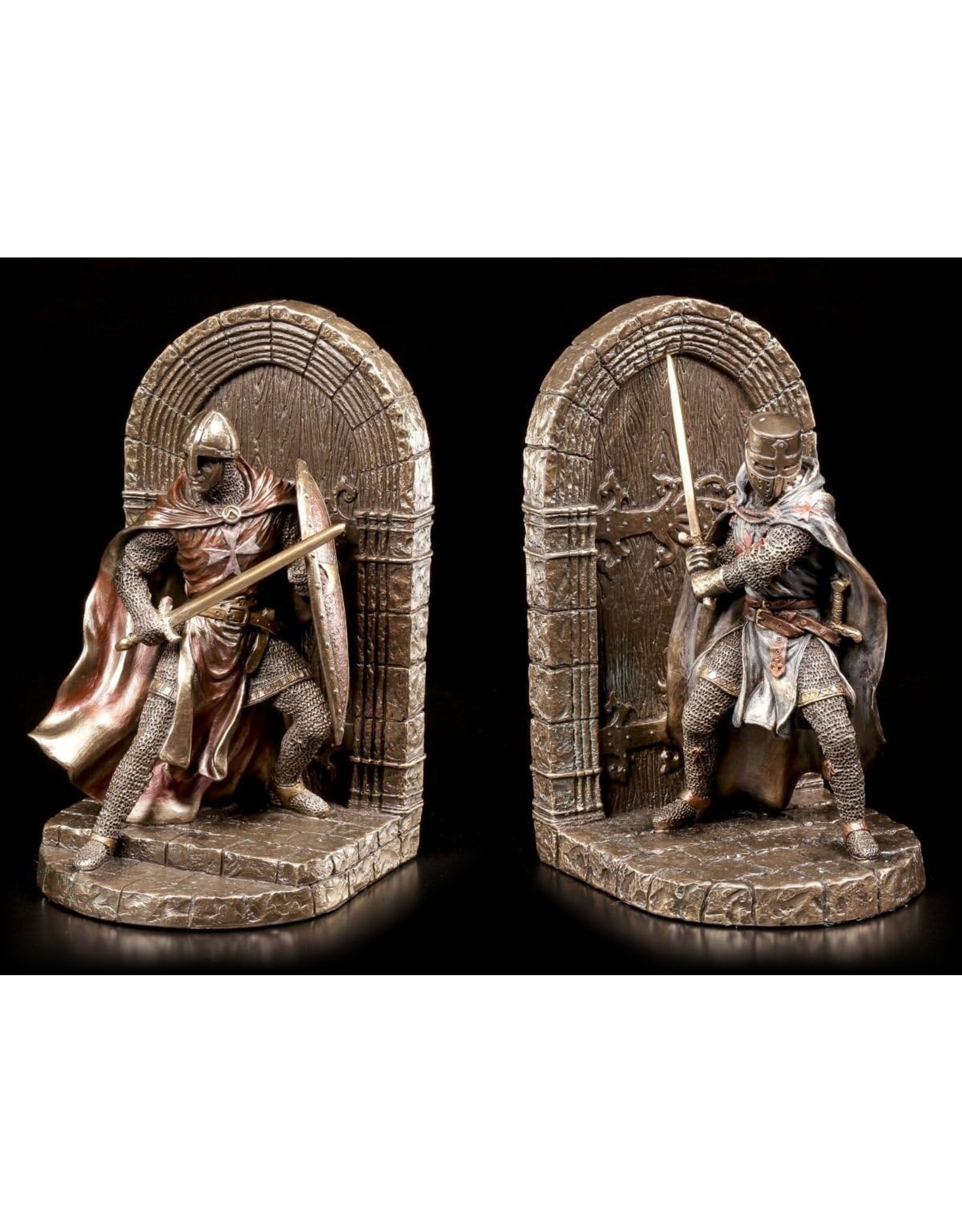 Veronese Design Veronese Design - Armored Maltese Crusader with Sword and Shield Bookend