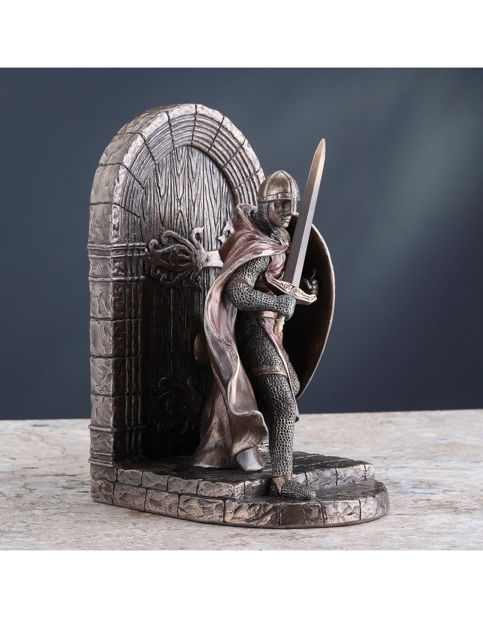 Veronese Design Veronese Design - Maltese Kruisvaarder met Zwaard en Schild Boekensteun