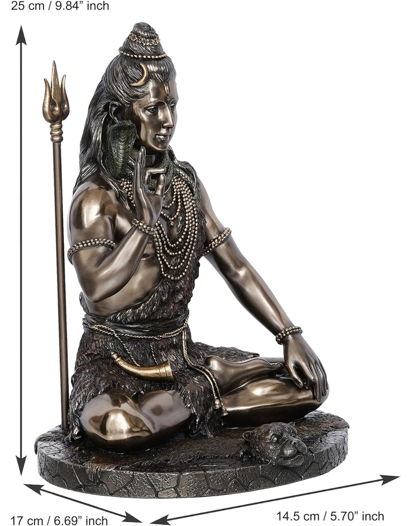 Veronese Design Veronese Design - Shiva Meditating Bronzed statue Veronese Design