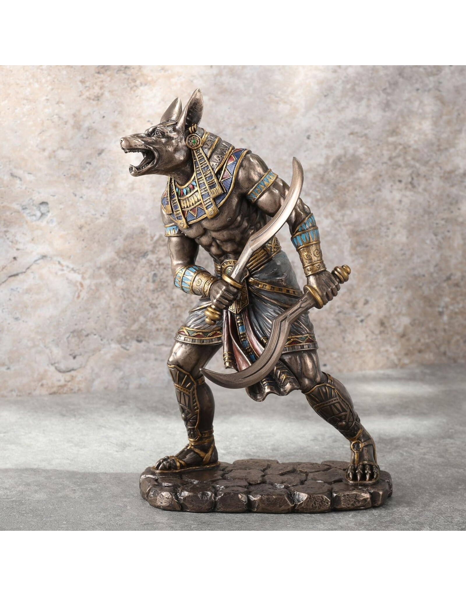 Veronese Design Veronese Design - Egyptische God Anubis met Dubbele Khopesh