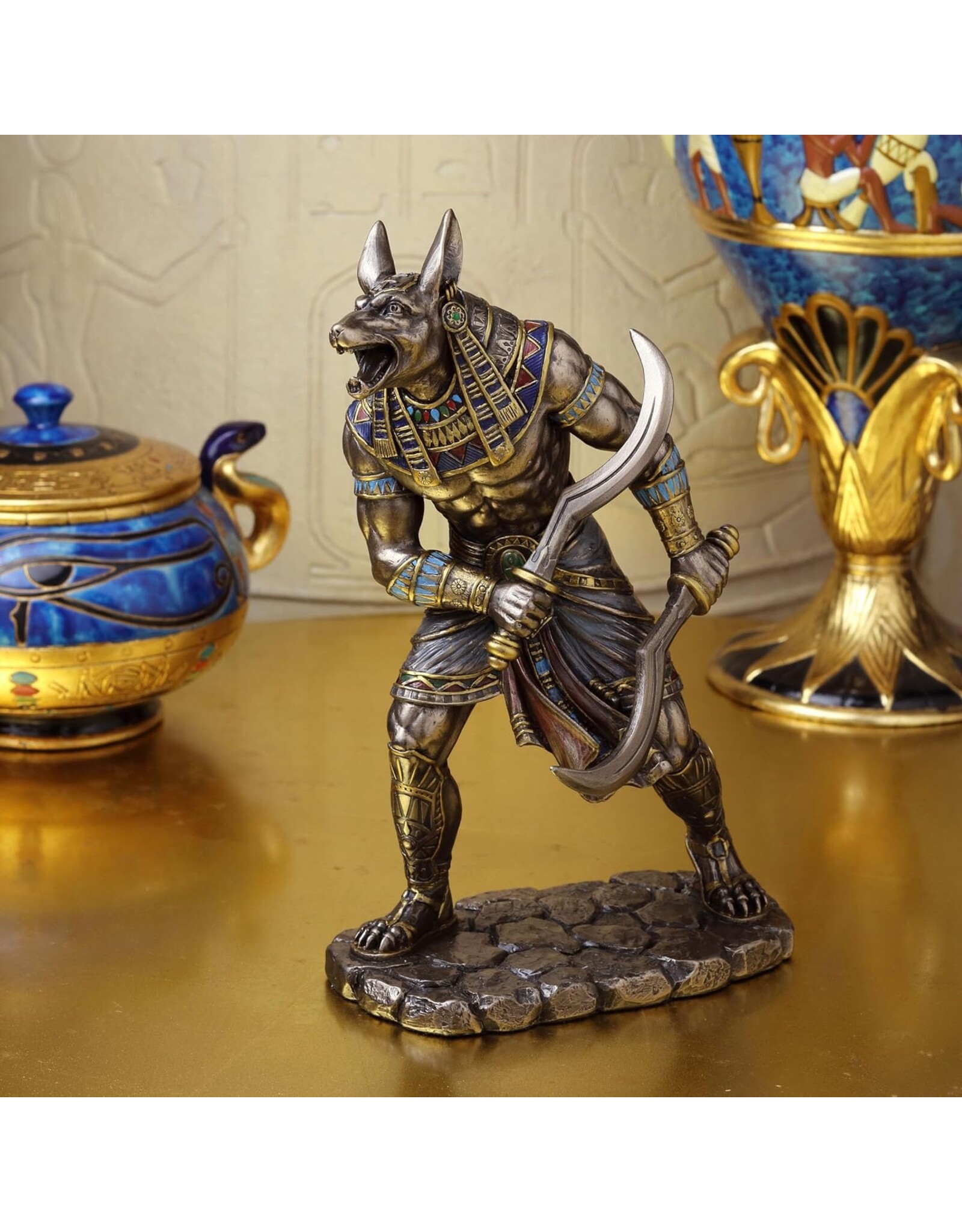 Veronese Design Veronese Design - Egyptian God Anubis with Dual Khopesh