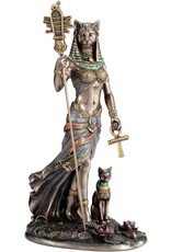 Veronese Design Giftware & Lifestyle - Egyptian Goddess Bastet with Sistrum and Ankh