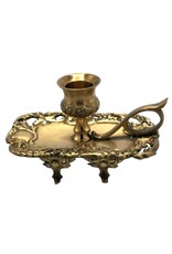 Barok Giftware & Lifestyle - Baroque Candlestick with ear handle - brass, copper colored