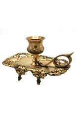 Barok Giftware & Lifestyle - Baroque Candlestick with ear handle - brass, copper colored