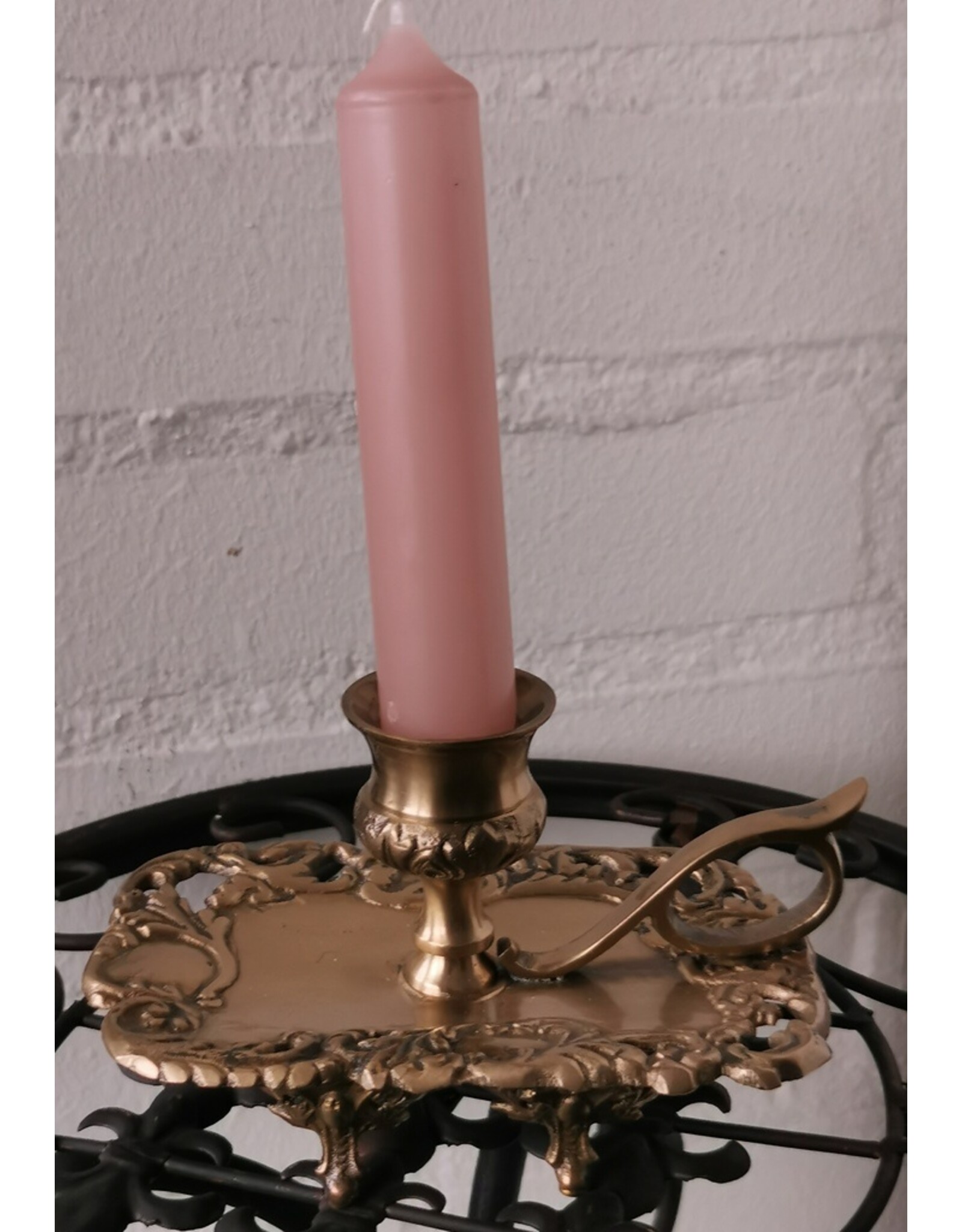 Barok Giftware & Lifestyle - Baroque Candlestick with ear handle - brass, copper colored