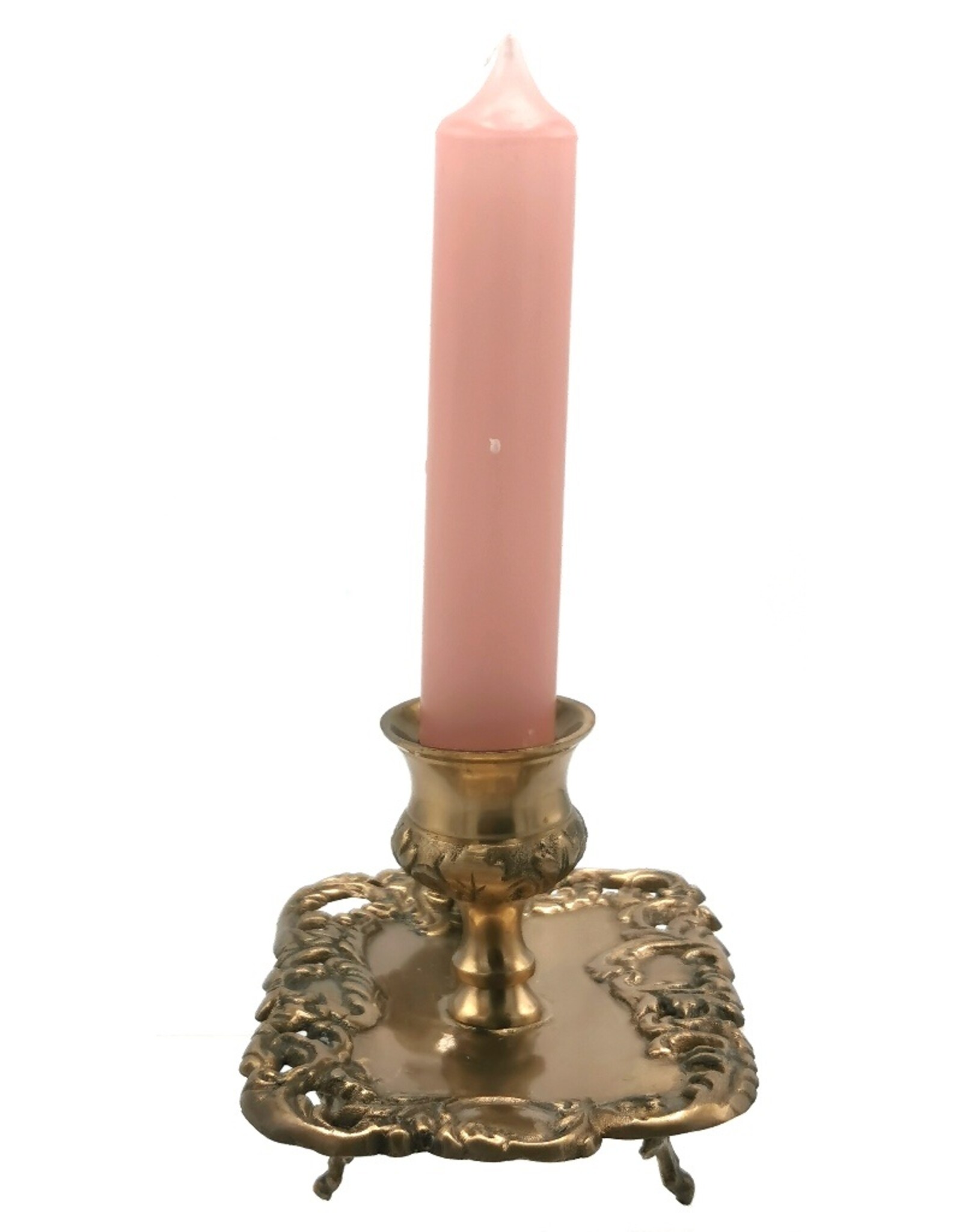 Barok Giftware & Lifestyle - Baroque Candlestick with ear handle - brass, copper colored