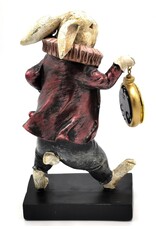 Trukado Giftware & Lifestyle - Rabbit with real Clock Alice in Wonderland figurine