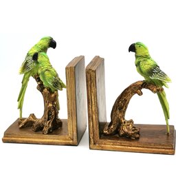 Dutch Style Parrots Bookends Set of 2