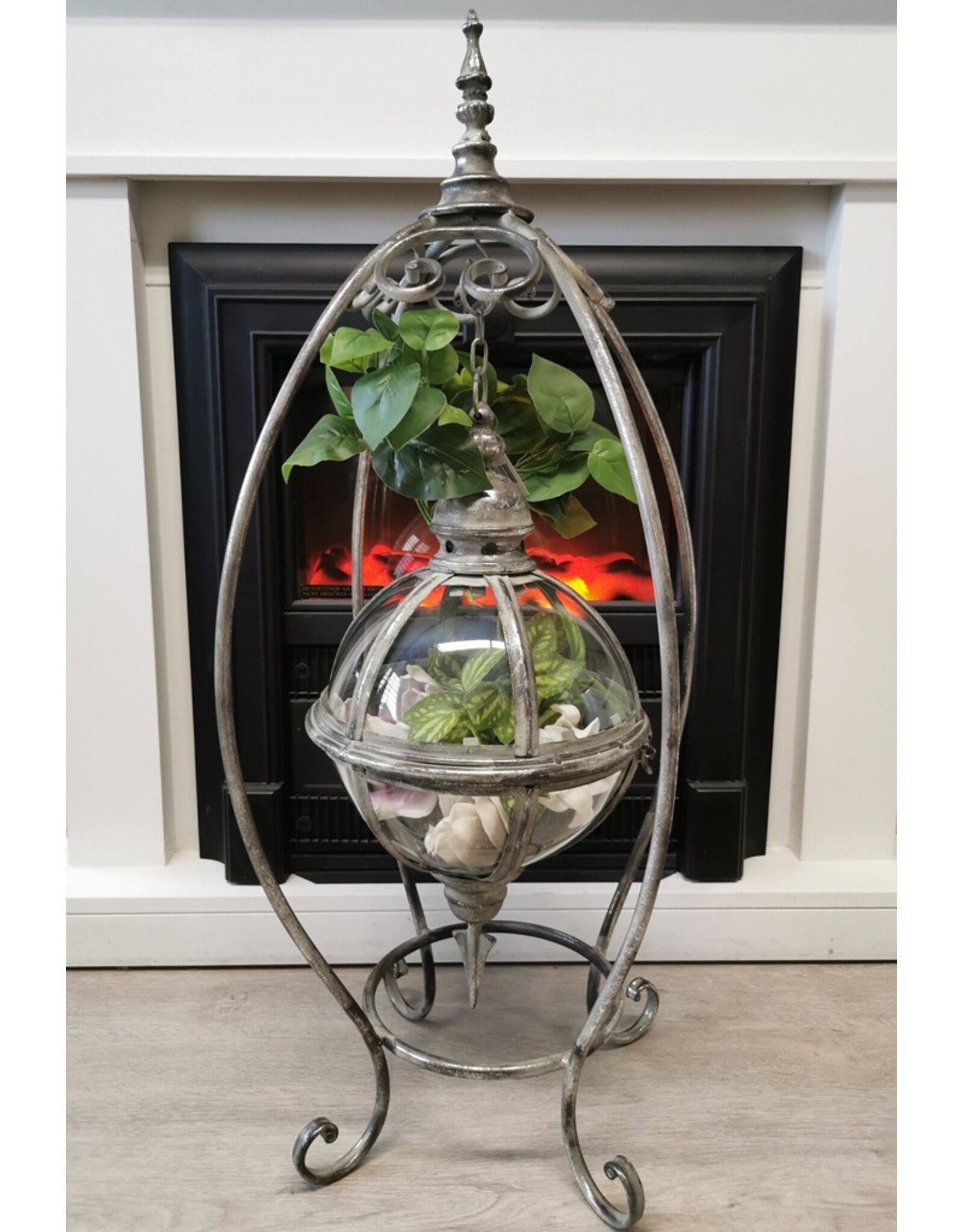 Trukado Miscellaneous - Hanging Lantern with Floating Glass Sphere on Standard large