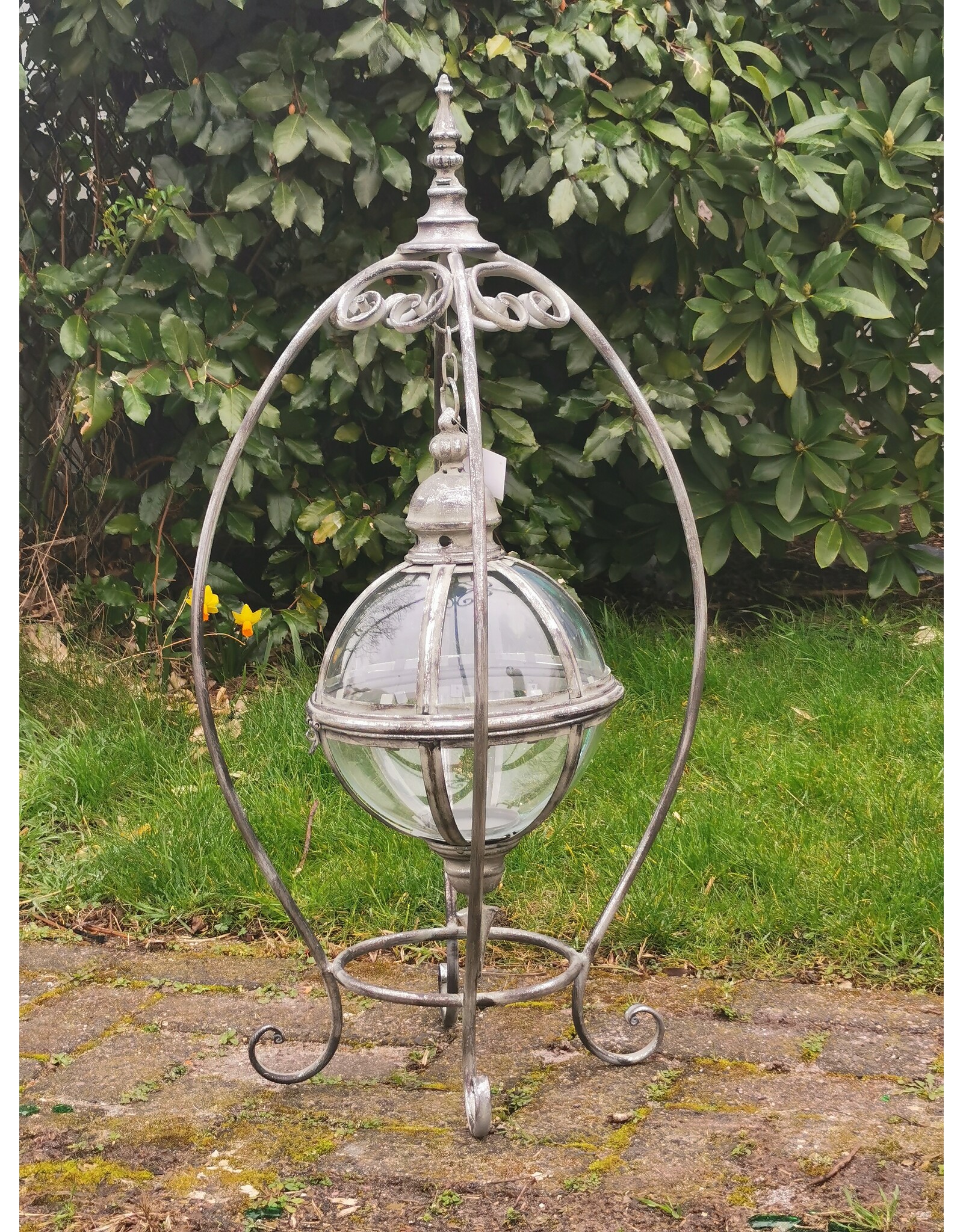 Trukado Miscellaneous - Hanging Lantern with Floating Glass Sphere on Standard large