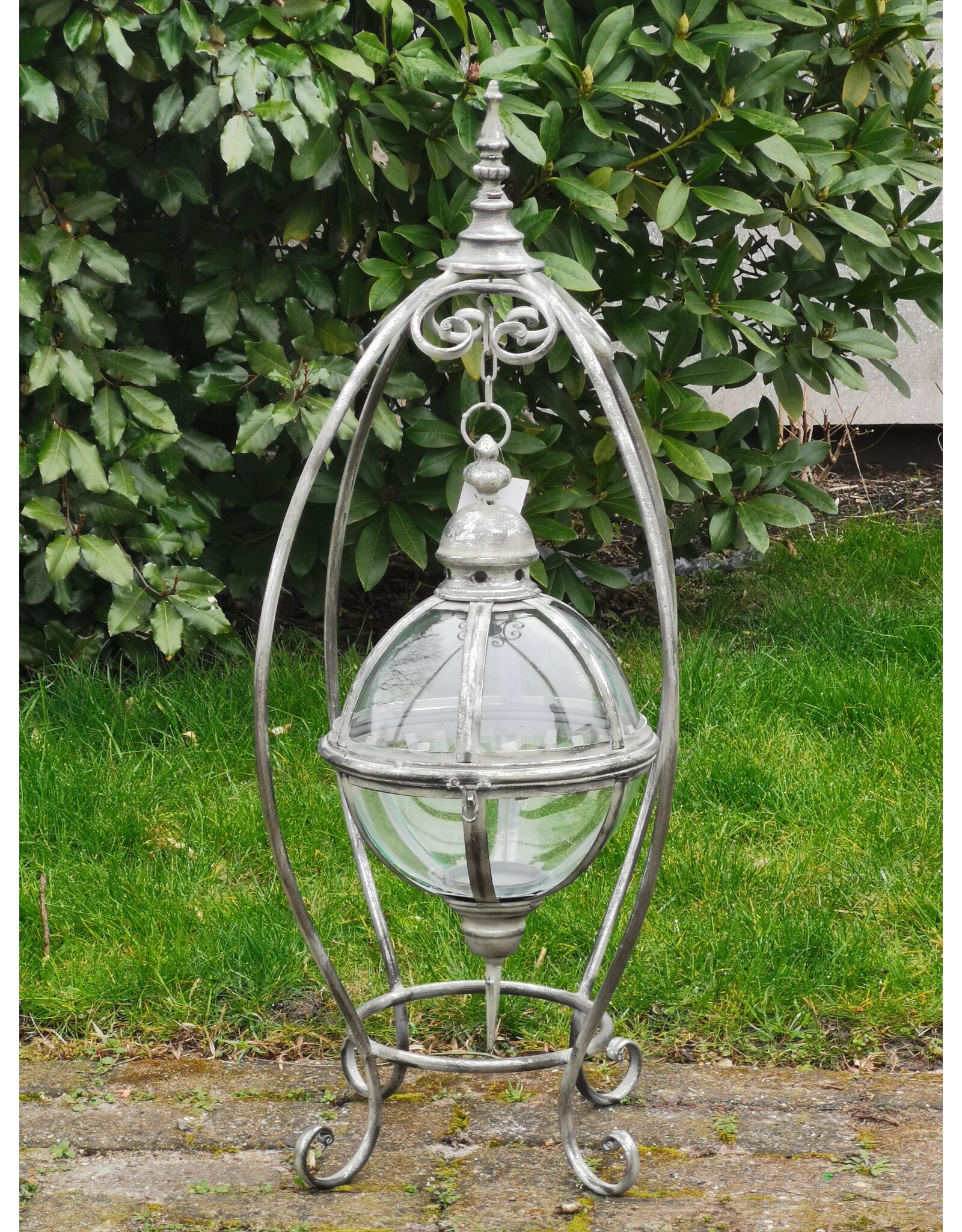 Trukado Miscellaneous - Hangende Lantaarn  met Zwevende Glazen Bol op Standaard (SET)