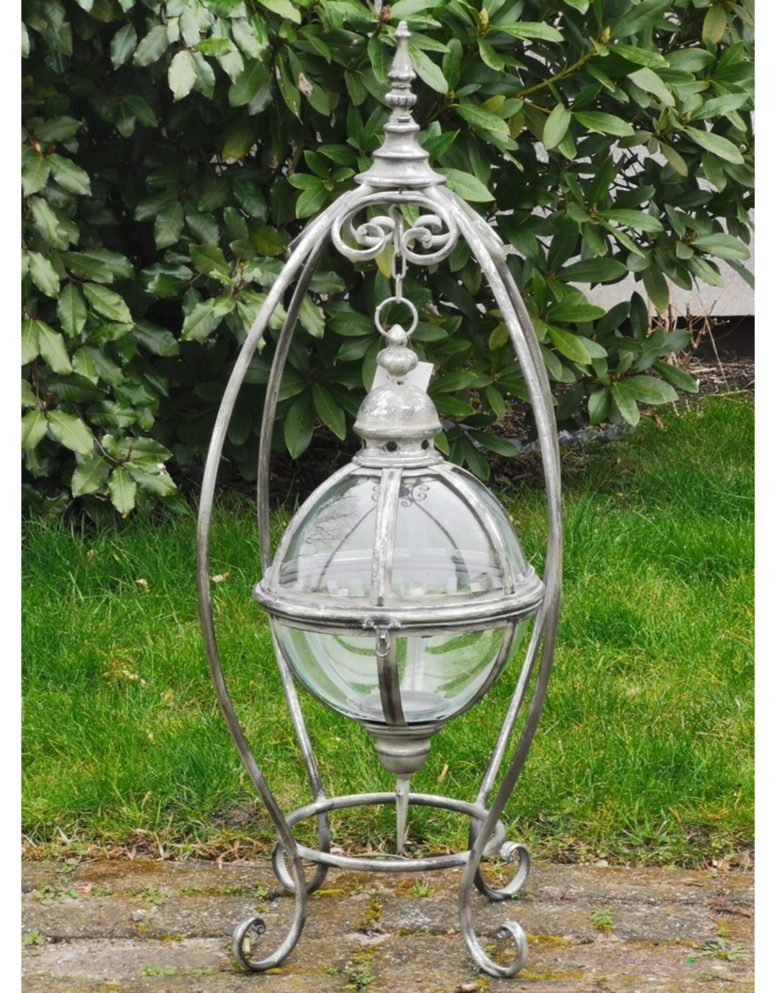 Trukado Miscellaneous - Hanging Lantern with Floating Glass Sphere on Standard large