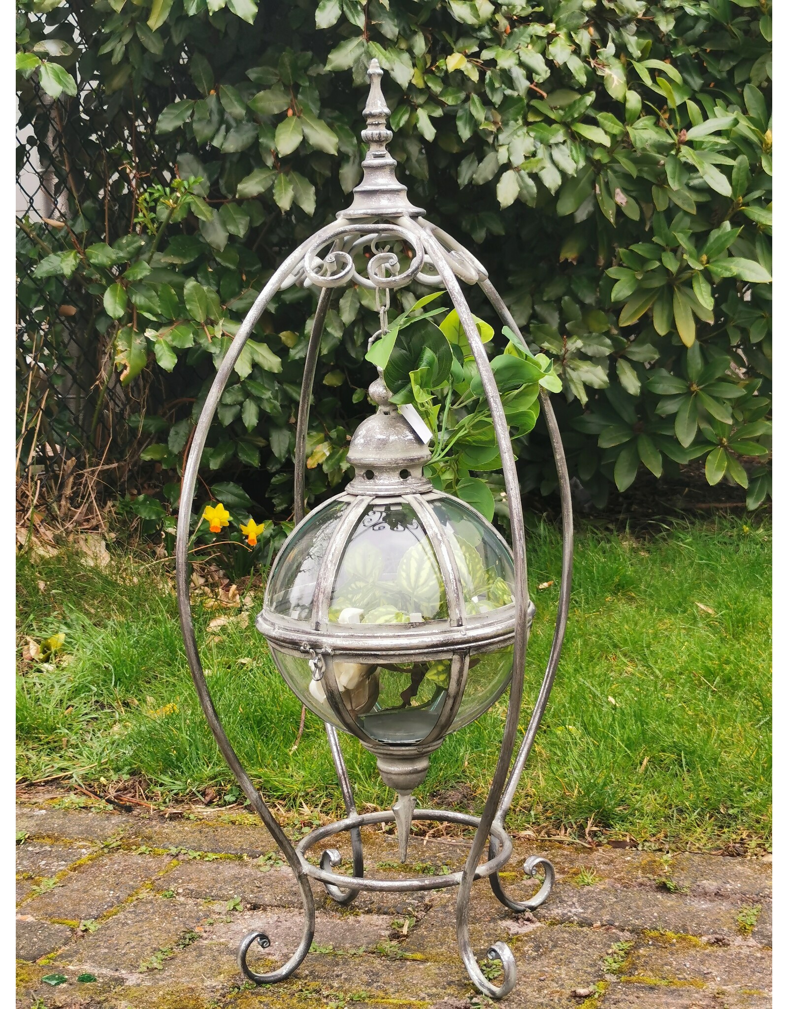 Trukado Miscellaneous - Hanging Lantern with Floating Glass Sphere on Standard large