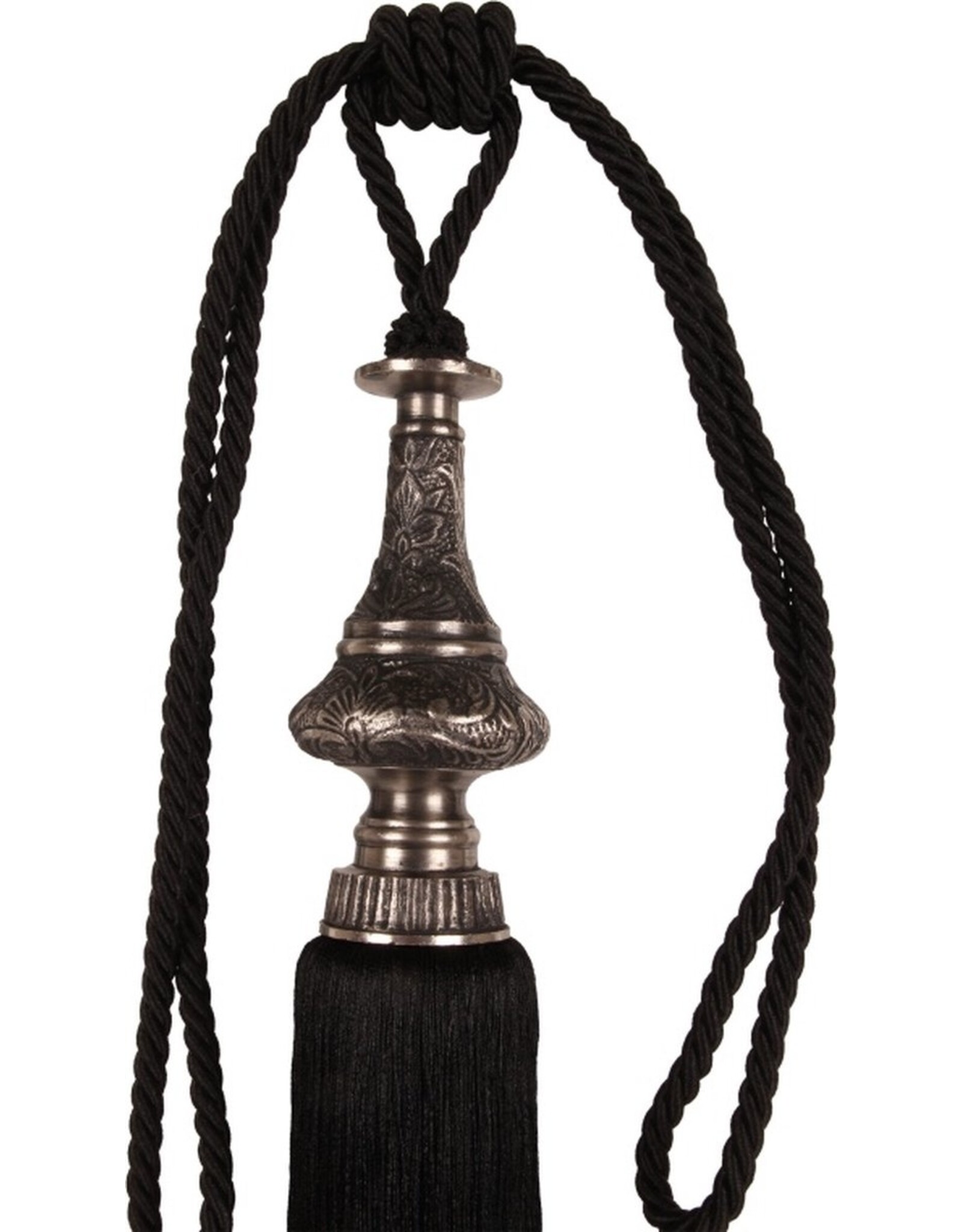 Dutch Style Miscellaneous - Tassel Baroque Style Black Set of 2 (Large)