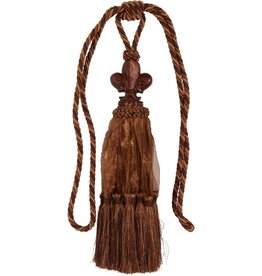 Dutch Style Tassel Baroque Style Fleur de Lis Brown