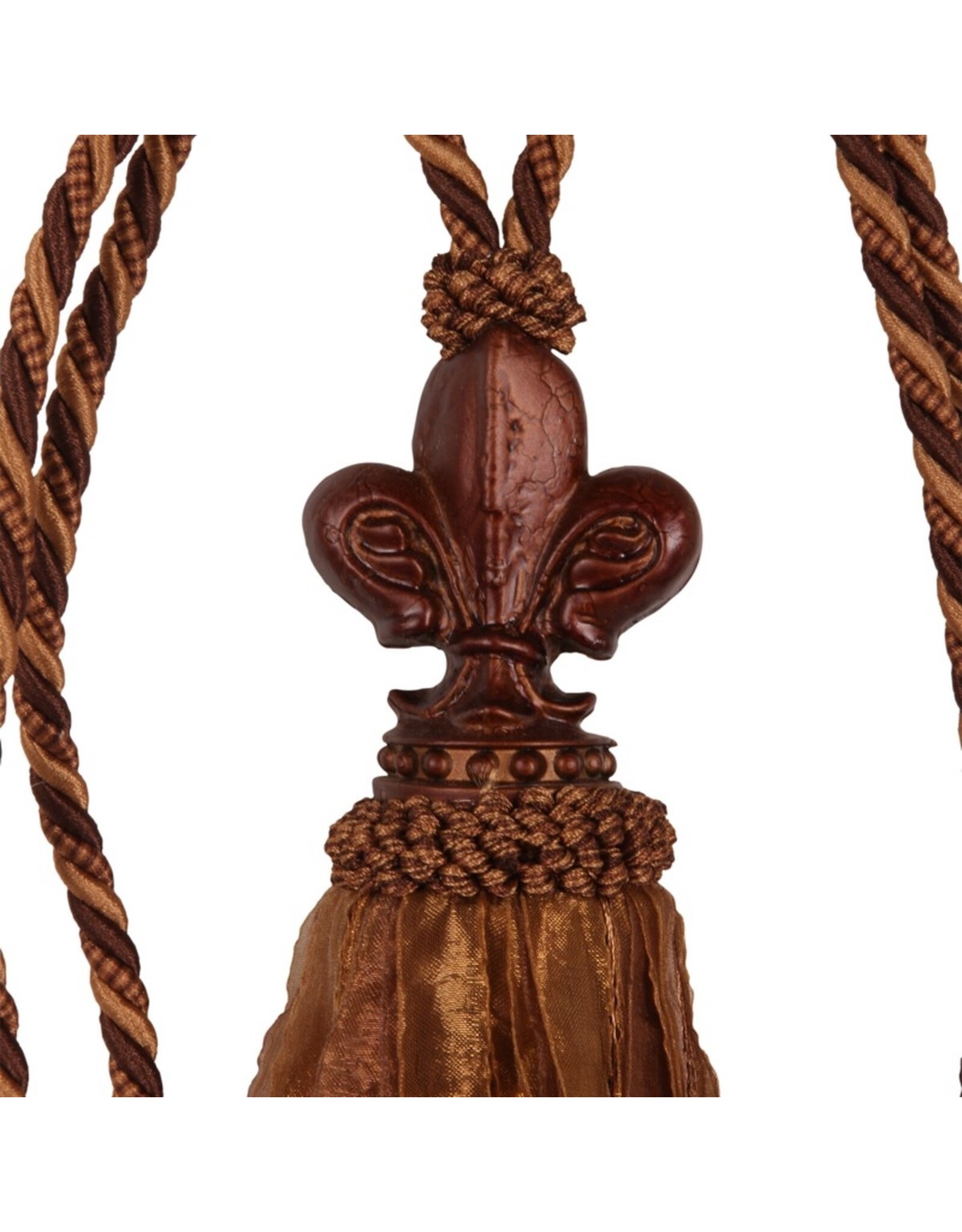 Dutch Style Miscellaneous - Tassel Baroque Style Fleur de Lis Brown