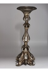 Dutch Style Giftware Figurines Collectables - Candlestick Baroque old silver color polyresin