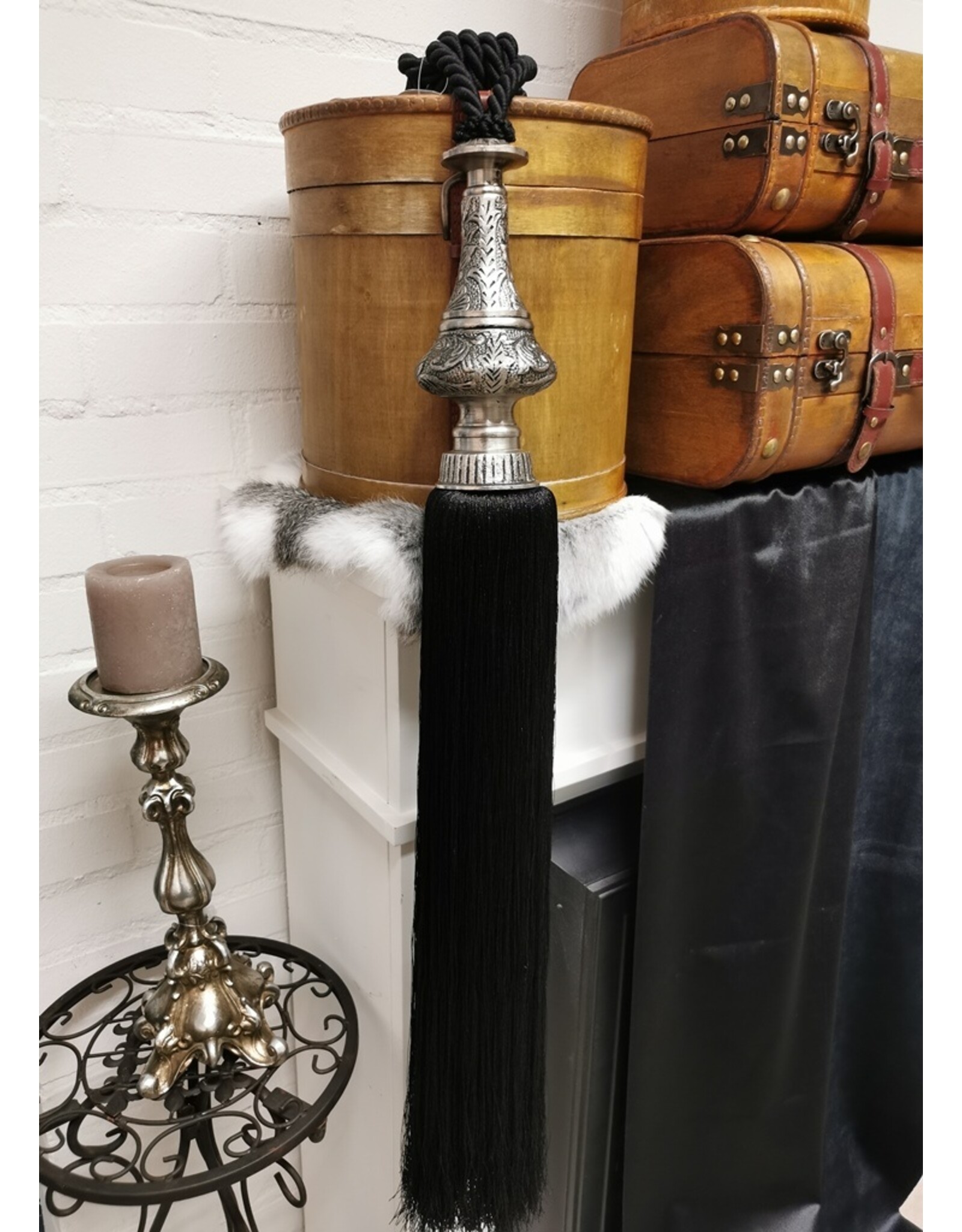 Dutch Style Miscellaneous - Tassel Baroque Style Black Set of 2 (Large)