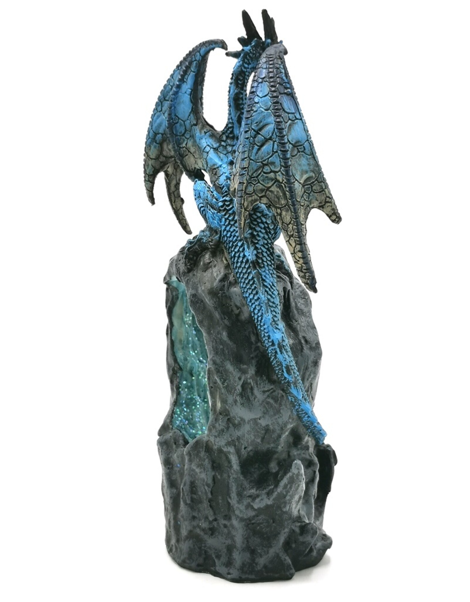 Alator Giftware, beelden, collectables - Frostwing's Gateway Blauwe Draak Kristal LED - Beeldje 27cm