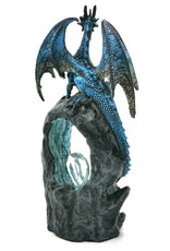 Alator Giftware, beelden, collectables - Frostwing's Gateway Blauwe Draak Kristal LED - Beeldje 27cm