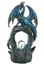 Alator Giftware, beelden, collectables - Frostwing's Gateway Blauwe Draak Kristal LED - Beeldje 27cm