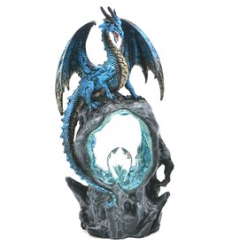 Alator Frostwing's Gateway Blauwe Draak Kristal LED - Beeldje 27cm