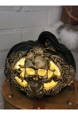 NemesisNow Giftware & Lifestyle - Baroque Harvest Pumpkin Skull Ornament with LED