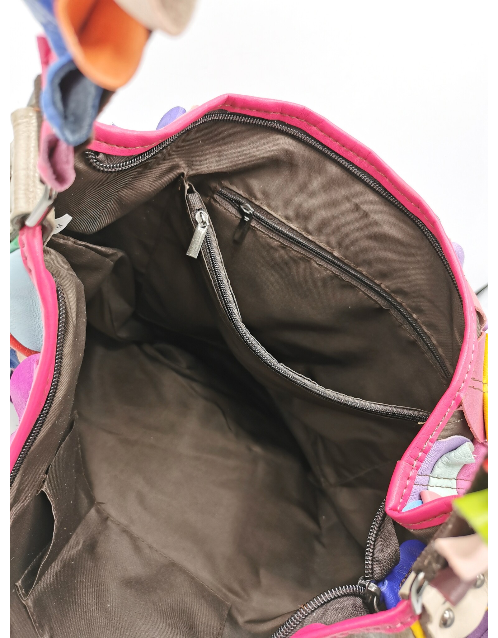 Hide & Stitches Leren schodertassen Leren crossbody tassen - Leren Hobotas van Gekleurde Lapjes