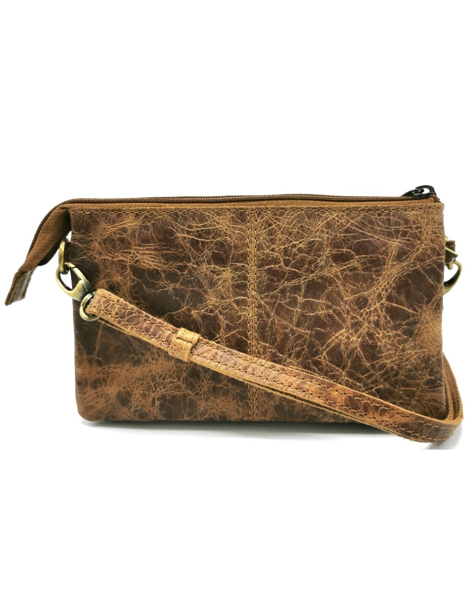 DSTRCT Leather bags - BeasyBag Leather Shoulder Bag - Festival Bag - Crackle leather