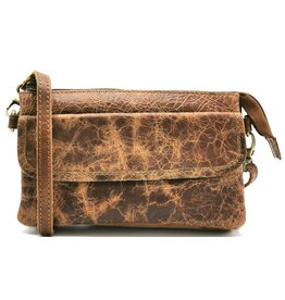 DSTRCT BeasyBag Leather Shoulder Bag - Festival Bag - Crackle leather