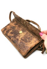 DSTRCT Leather bags - BeasyBag Leather Shoulder Bag - Festival Bag - Crackle leather