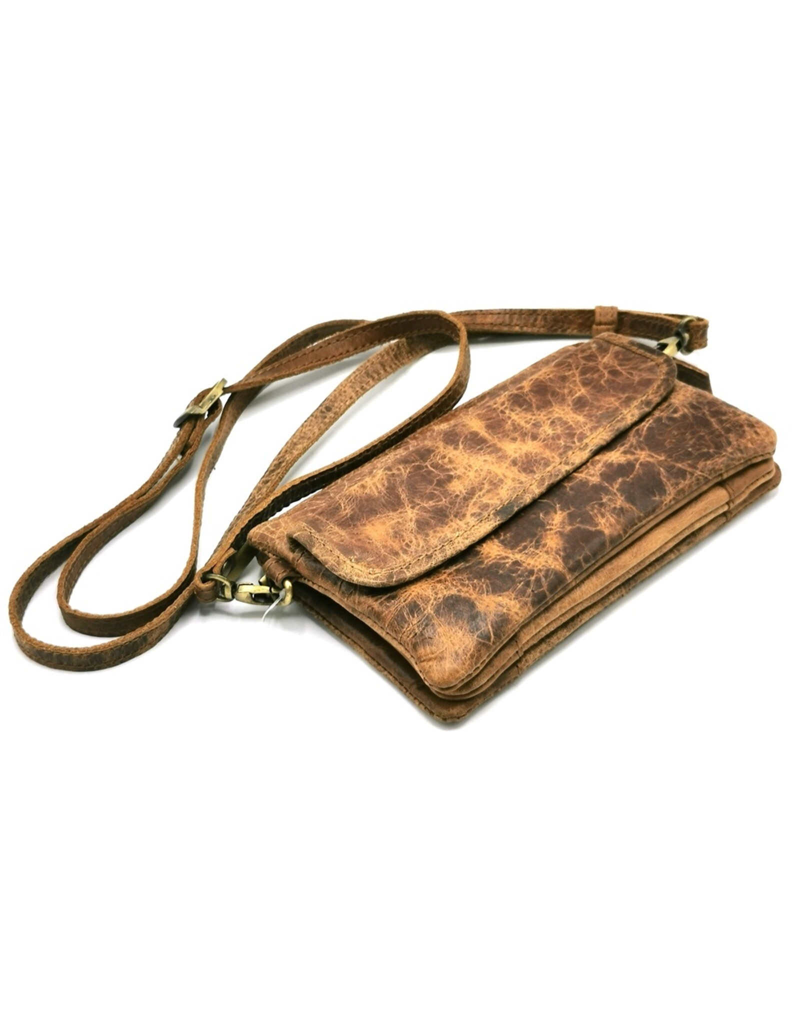 DSTRCT Leather bags - BeasyBag Leather Shoulder Bag - Festival Bag - Crackle leather